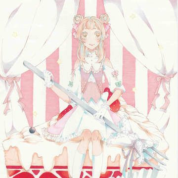 小さなめいどちゃんとショートケーキ