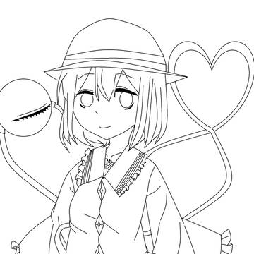 線画こいしちゃん(ペイント)