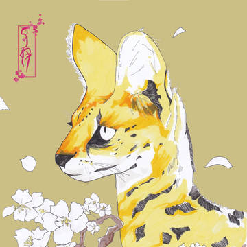 サーバルと桜