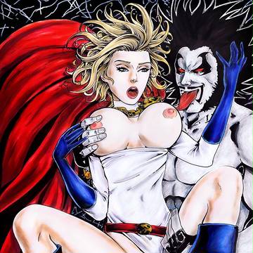 Power Girl and Lobo