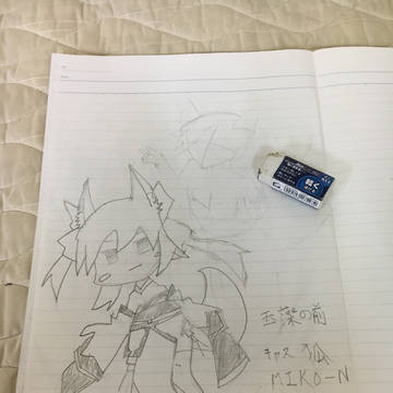 絵の練習、キャス狐ちゃん