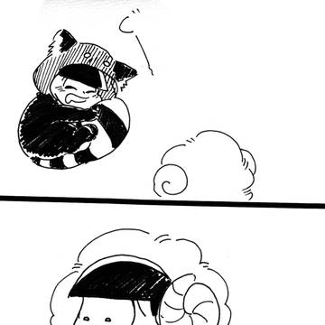おっきい尻尾が羨ましいチョロ羊