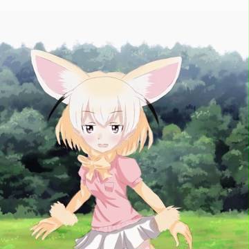 フェネックとただ回っているだけのアライさん