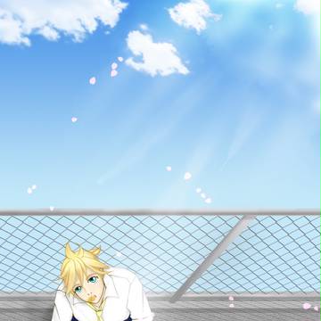 桜と学生風レンくん