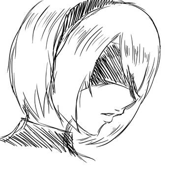 2B 落書き