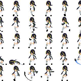 ドット絵練習１：けものフレンズのコウテイです。アクションゲーム用