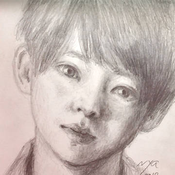 有岡大貴さん鉛筆画
