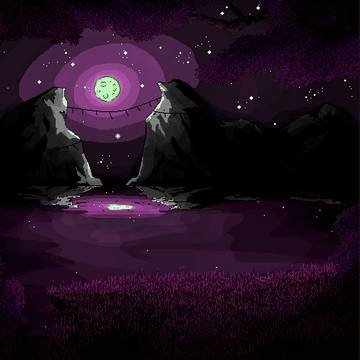 pixelated moonlight and sea (?¿)