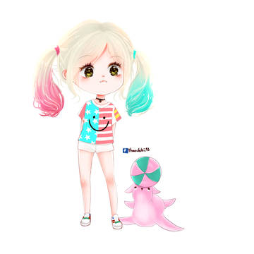 Zhau and her pet