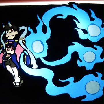 青行燈カラ松（切り絵）