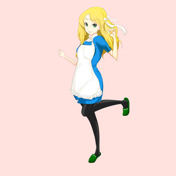 カジュアルゲームのアリスちゃんを描いてみました