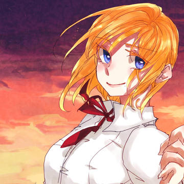 夕空と