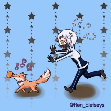 追いかけっこ狐