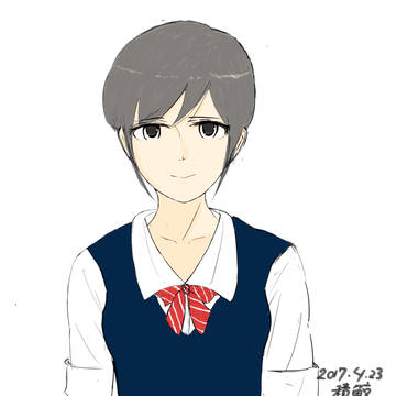 夏服ブレザーの女子高生（オリジナル）
