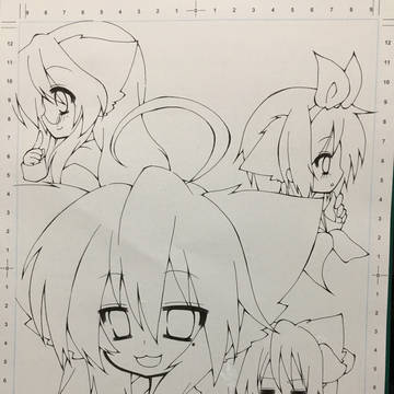 らき☆すたの線画
