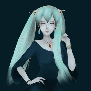 双马尾少女QVQ