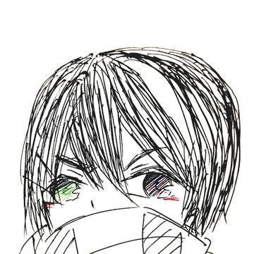 創作絵と目つきの悪い立海主将