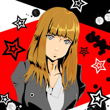 Ｐ５風に友人を描いてみた