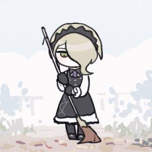 掃除をする東条さんのGIF