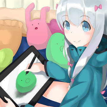 お絵描き中の紗霧ちゃん