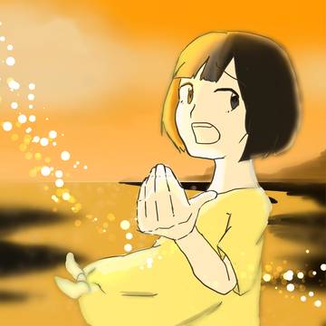 夕日