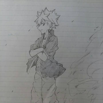 前回模写したやつを参考に自分のキャラで描いてみたッ