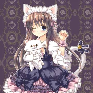女の子＋猫