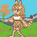 ドット絵練習３　サーバルちゃん