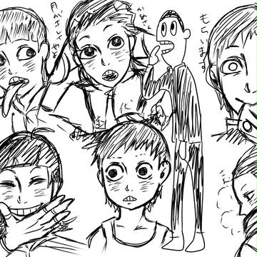 落描き筋君