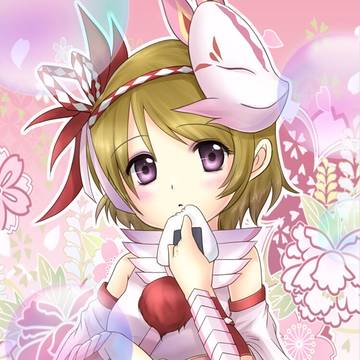 ミツネ装備のかよちん。