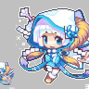 【ドット絵】花騎士・進化ハツユキソウ_SD