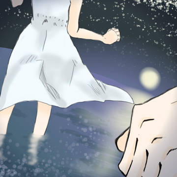 夜の海、ふたりで