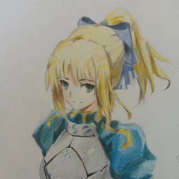 朋友画的saber