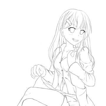艦これ　鈴谷　線画