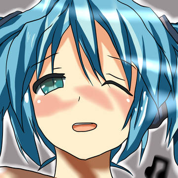 初音ミクさんを描きました(´・ω・`)