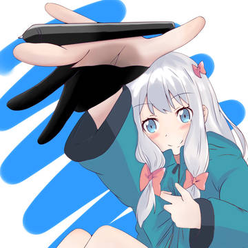 イラストを描き始める紗霧ちゃん！