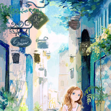 青い路地
