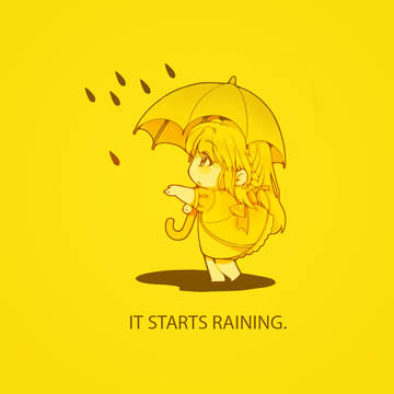 It starts raining