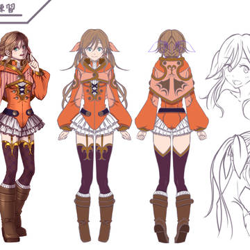 女の子の設定画練習