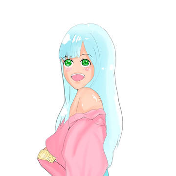 水色髪のお姉さん