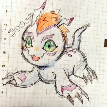 デジモン模写など 落書き練習