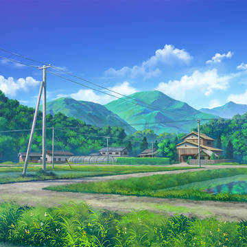 田んぼのある風景