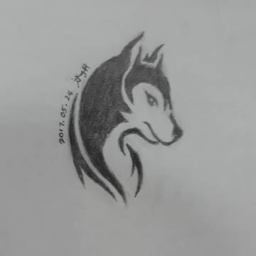 Malamute/Husky Simple Art