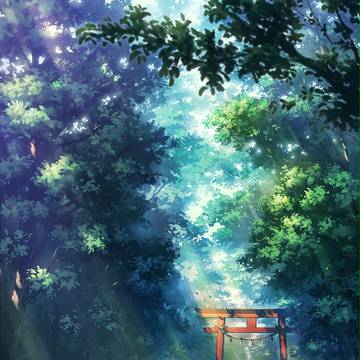 鳥居と猫