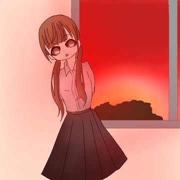 夕日の中の告白
