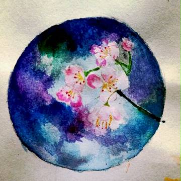 水彩 花