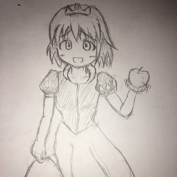 喜多日菜子に白雪姫のドレスを着せてみた
