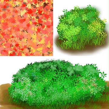 背景用草ブラシ