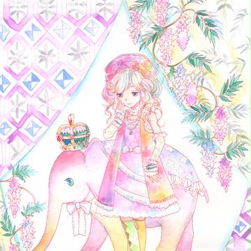 カラフルなゾウ