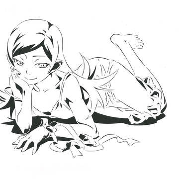 【切り絵】傷物語 キスショット(12歳ver.)